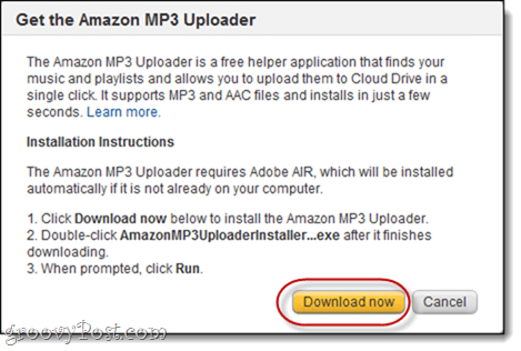 Amazon MP3 Yükleyici