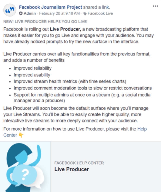 Facebook, Live Producer'ı kullanıma sunuyor ve onu Canlı Akışları yönetmek için varsayılan yüzey haline getiriyor.