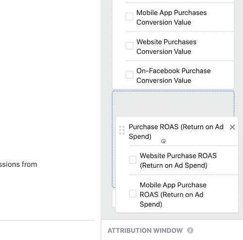 Facebook Reklam Yöneticisi'nde YG anlık görüntüsü özel raporu oluşturun, 7. adım
