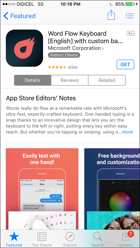 İPhone için Microsoft Word Flow Klavye ile Başlayın