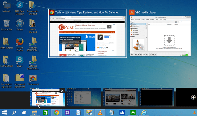 Görev Görünümü Windows 10