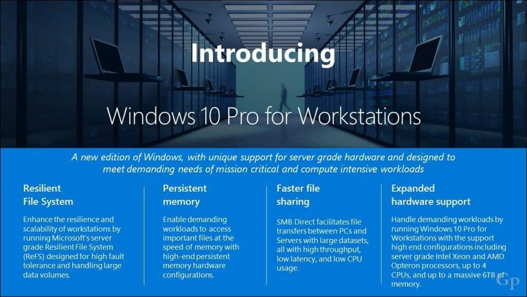 Microsoft, İş İstasyonu Sürümü için Yeni Windows 10 Pro'yu Tanıttı
