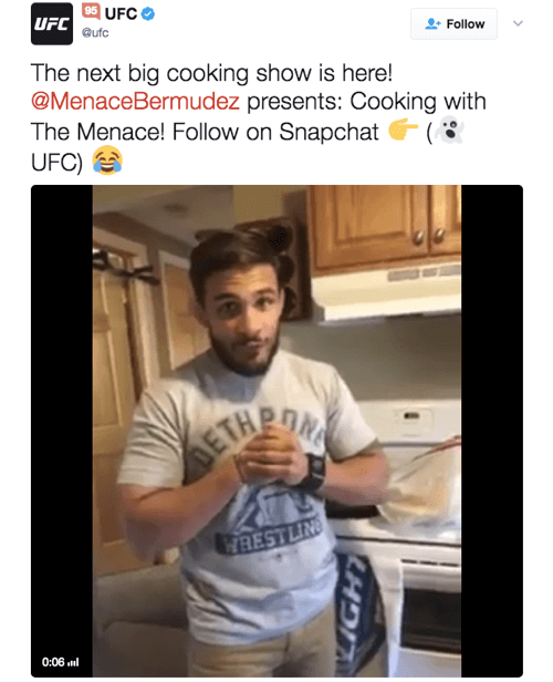 UFC'nin videolu yemek pişirme serisi izleyiciler arasında popüler.