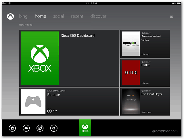 Xbox SmartGlass Gösterge Tablosu