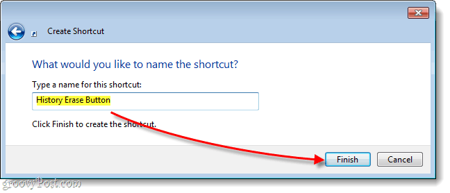 Windows kısayolunuzu adlandırın