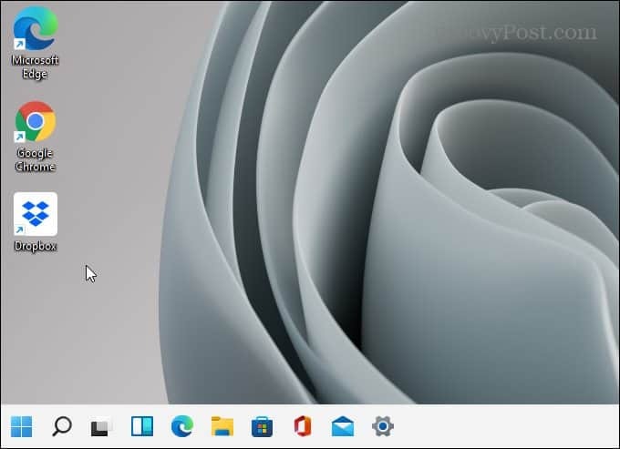 Windows 11 ekranının solundaki görev çubuğu