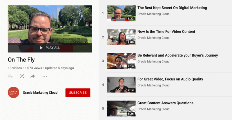 Oracle Marketing Cloud YouTube dizisi Anında