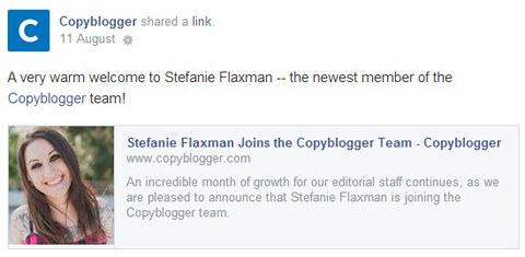 copyblogger facebook güncellemesi