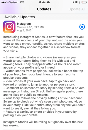 instagram uygulaması hikayeleri güncellemesi