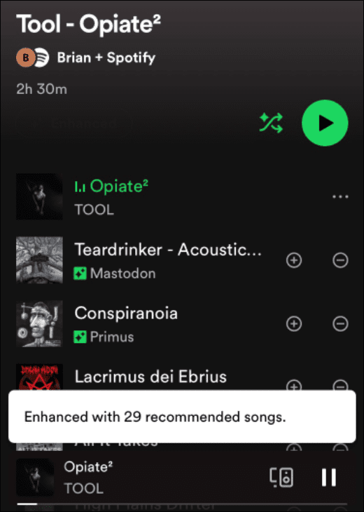 Spotify Shuffle'ın karıştırılmamasını düzeltin