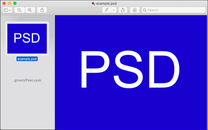MacOS'ta PSD dosyası açma