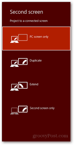 windows 8 klavye kısayolu yeni ekran iletişim bağlamak pc ekran çoğalt sadece ikinci ekranı genişlet