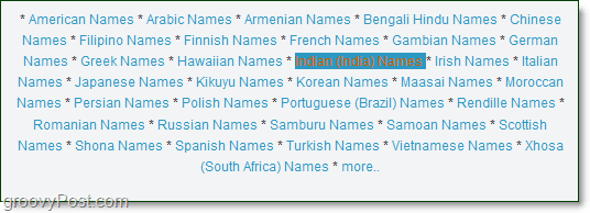 Hintçe isimlerin bir listesi
