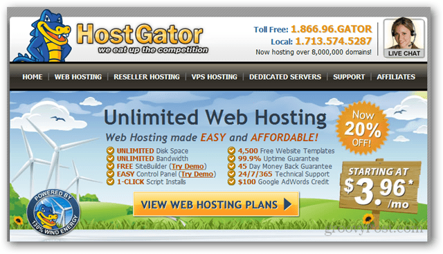 web için florida'dan hostgator