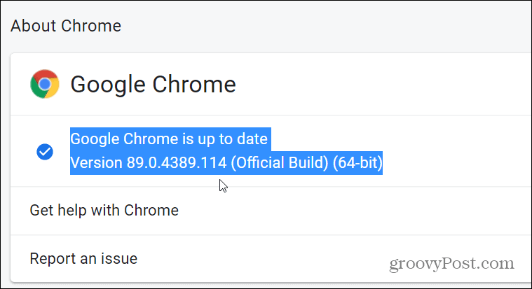 Chrome sürümü