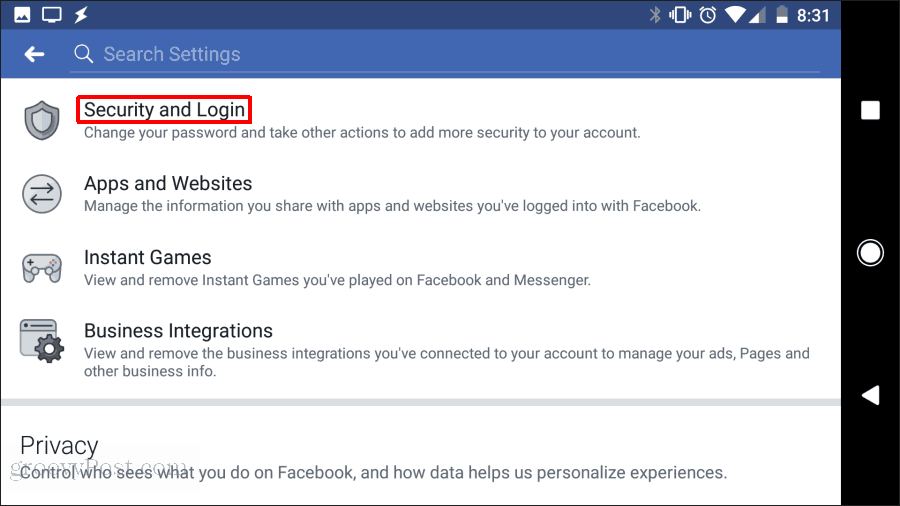 facebook güvenliği ve giriş