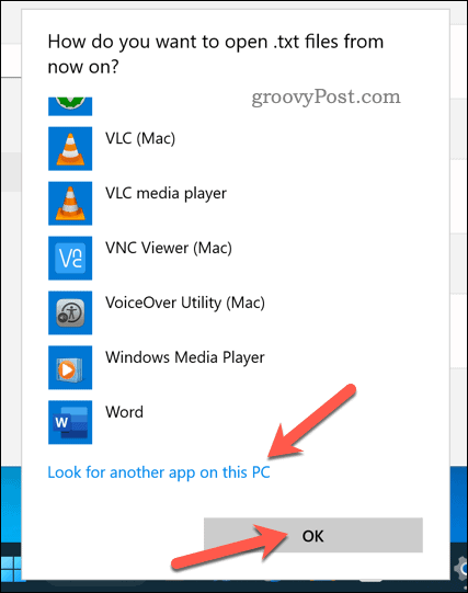 Windows 11'de bir dosya türünü açmak için bir uygulama seçme