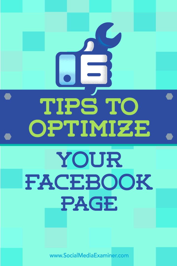 Facebook Sayfanızı Optimize Etmek İçin 6 İpucu: Sosyal Medya Denetçisi