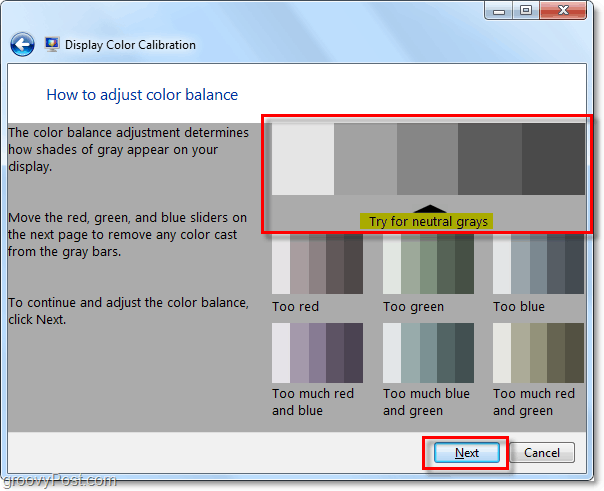 Windows 7 için nuetral renkler örnekte gösterilmiştir, bunları eşleştirmeye çalışın