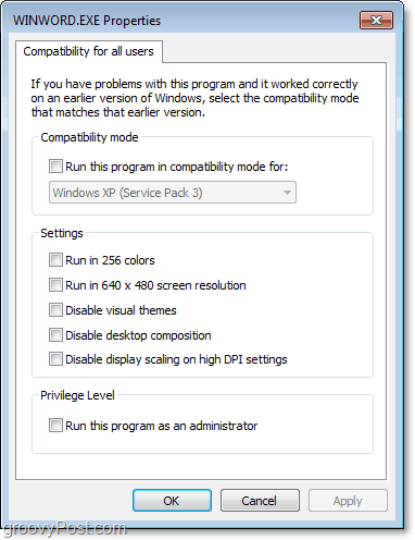 tüm windows 7 kullanıcıları için uyumluluk ayarları nasıl yapılır