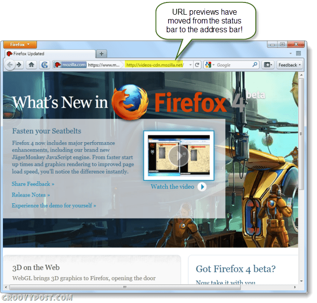 firefox 4 beta ekran görüntüsü