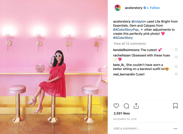 Bitmiş bir gönderiyi gösteren bir A Color Story Instagram hikayesi 7. adımı oluşturun.