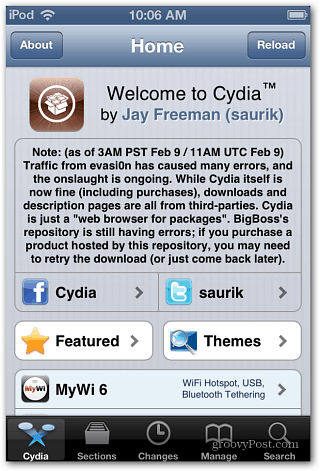Cydia'ya Hoşgeldiniz