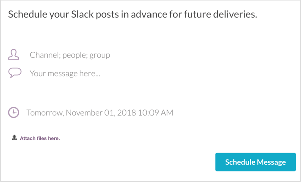 Convergely ile bir Slack mesajı planlayın.