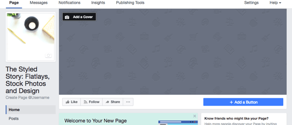 Profil resminizi yeni Facebook işletme sayfanıza yükleyin.
