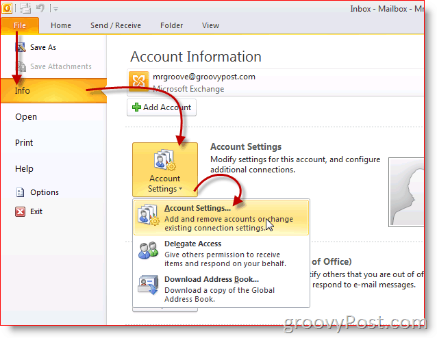 Outlook 2010 Ekran Görüntüsü Hesap Ayarları