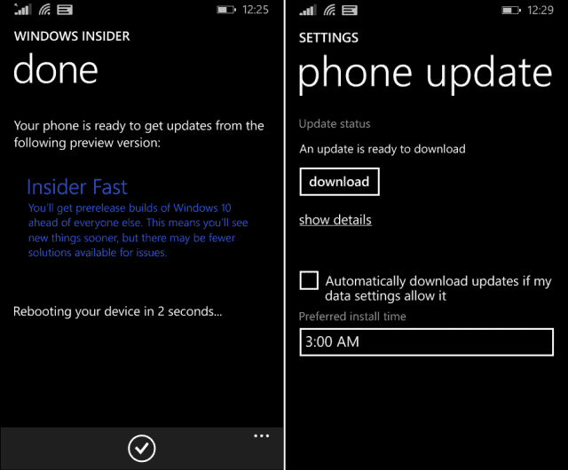 Windows Phone Güncellemesi