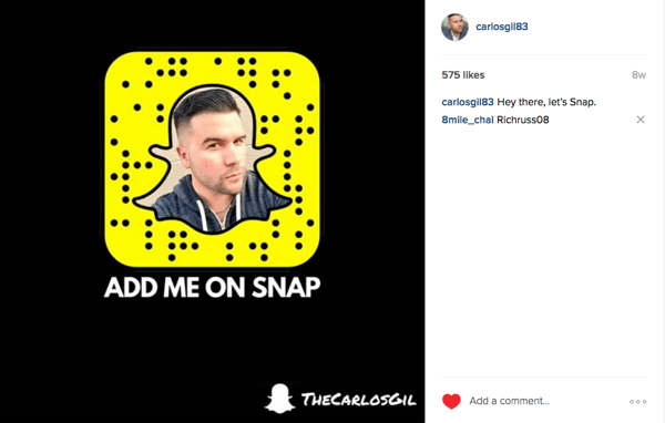 snapchat örneğini tanıtmak için instagram reklamı