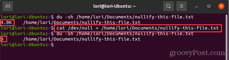 Devnull'u Linux'ta dosyaya yönlendir