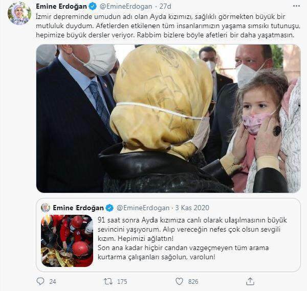 Emine Erdoğan'dan 'Ayda' paylaşımı!