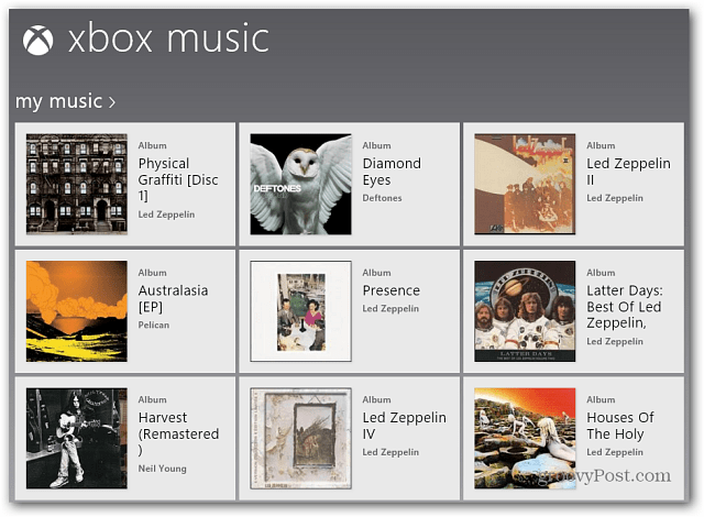 Müziğim Xbox Müzik Uygulaması