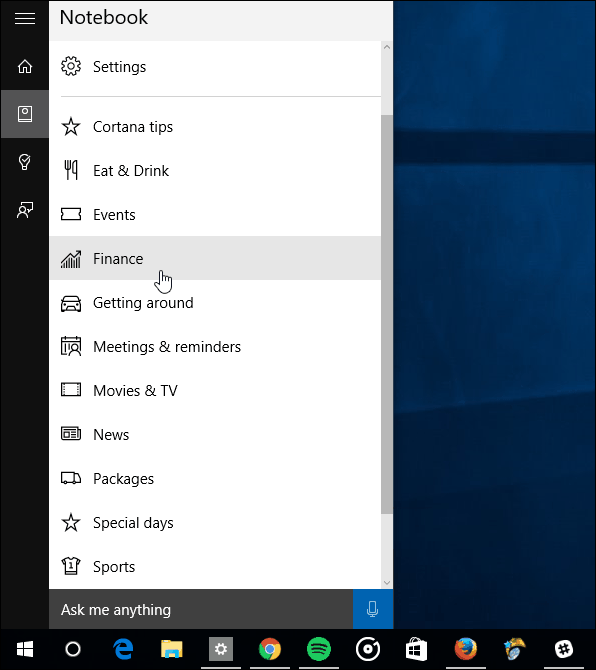 Windows 10'da Cortana Bilgi Kartlarını Yönetme