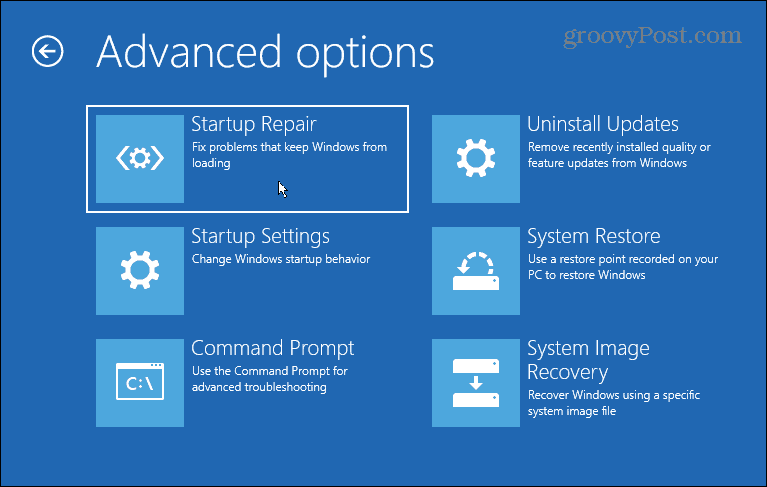 gelişmiş Seçenekler Windows 11