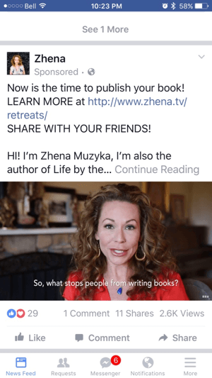 zhena facebook video reklamı