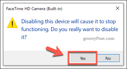 Windows 10'da Aygıt Yöneticisi'nde bir aygıtın devre dışı bırakıldığını onaylama