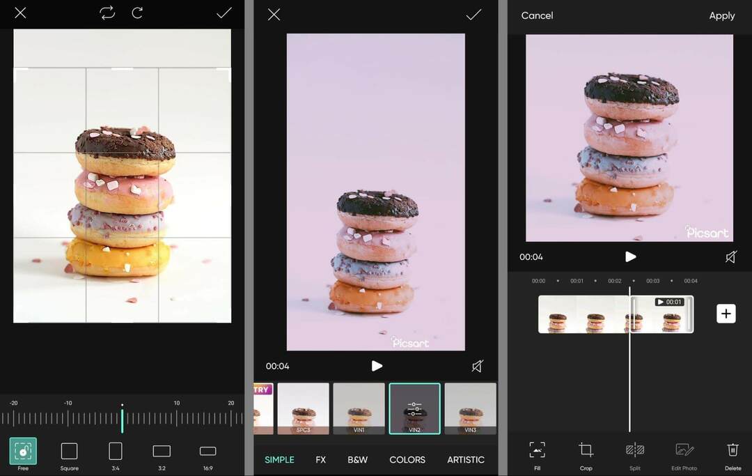 video-düzenleme-uygulamaları-kısa-form-içerik-mobil-uygulama-resim-sanat-şablonları-animasyonlu-fotoğraflar-kırp-klipler-otomatik doldurma-arka plan-düzenlemeler-filtreler-19