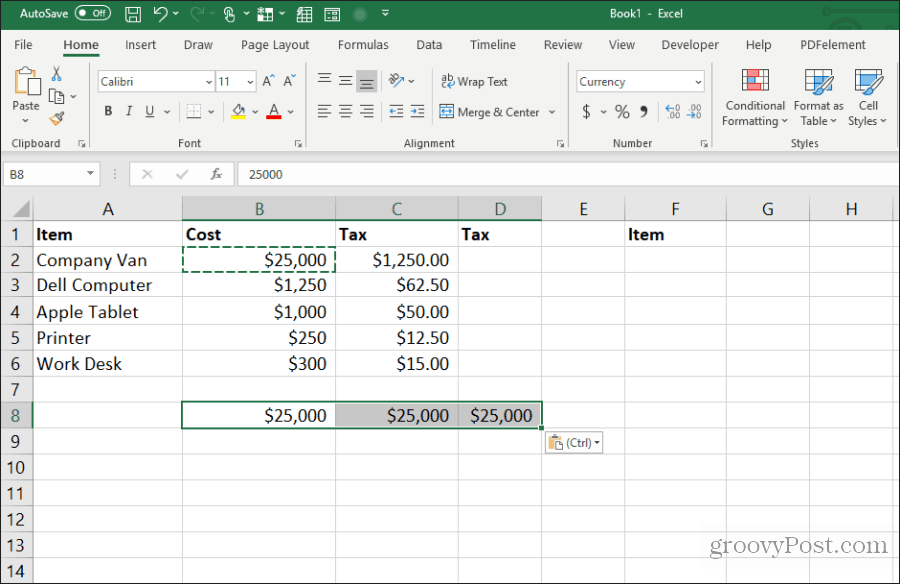 excel'de bir hücreyi çoğuna kopyala