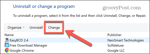 excel değişikliği