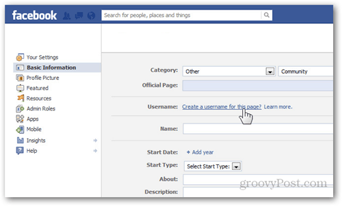 facebook sayfası ayarları temel bilgiler kullanıcı adı bu sayfa için bir kullanıcı adı oluşturun