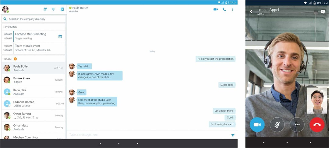 Microsoft, Android için Skype Kurumsal'ı Piyasaya Sürdü