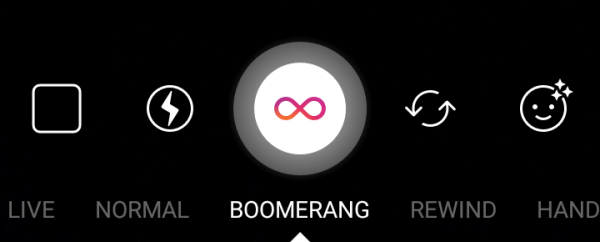 Boomerang'ı kullanmak, bir dizi fotoğrafı döngüsel bir videoya dönüştürecektir.