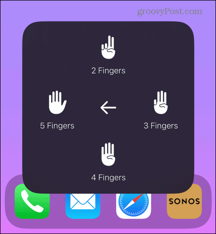 yardımcı dokunmatik seçim parmak sayısı