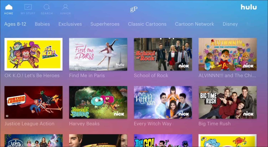 Hulu Çocuk Profili Apple TV