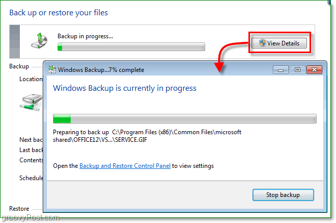 Windows 7 Yedekleme - yedekleme biraz zaman alabilir