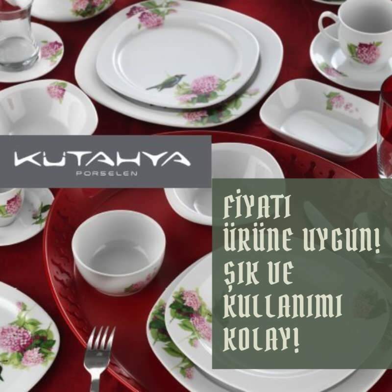 Bim Kütahya Seramik 68 parça çift dekorlu kare yemek takımı nasıl, alınır mı?
