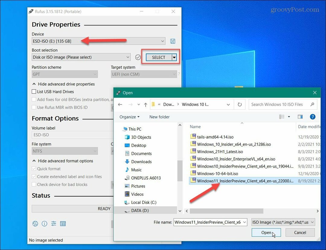  Windows 11 ISO Dosyasını Seçin